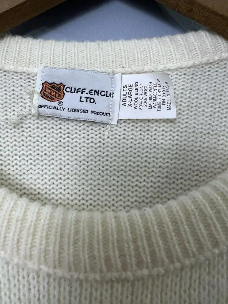 Vintage Cliff Engle LTD Washington Capitals NHL Hockey Sweater USA 80s Size XL - Picture 5 of 12